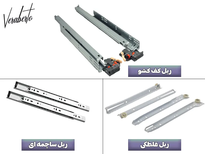 انواع ریل کشو کابینت