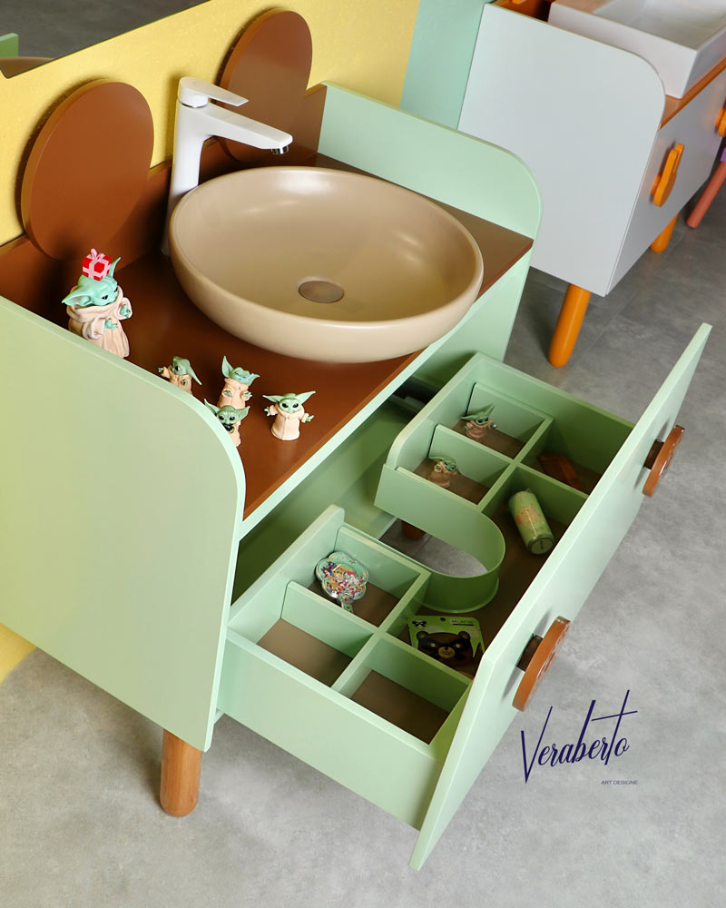 کابین روشویی کودکانه طرح بامزی - Image 3