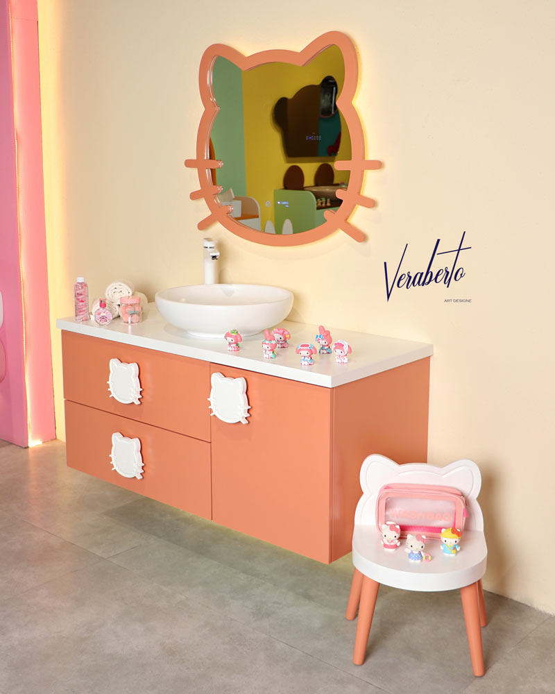 کابین روشویی کودکانه طرح کیتی - Image 4